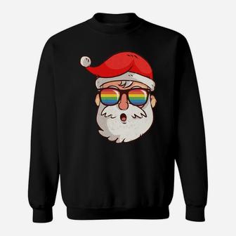 [Lgbt] Gay Christmas Santa Claus Pride Rainbow Men Woman Sweatshirt Sweatshirt | Crazezy